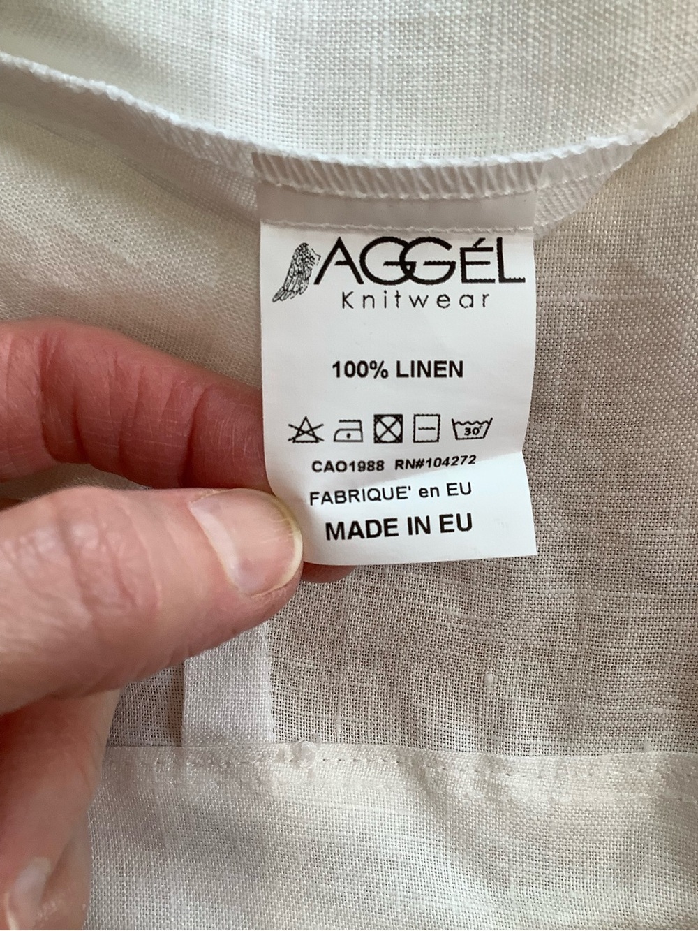 AGGEL White Linen Wide Leg Pants High Rise Trousers Quiet Luxury M NWT - Picture 9 of 11